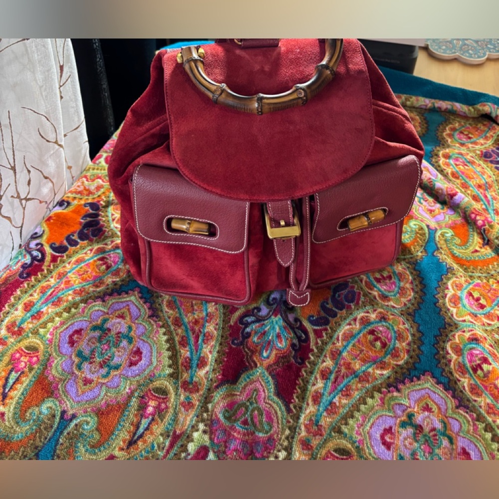 GUCCI BACKPACK VINTAGE BAMBOO